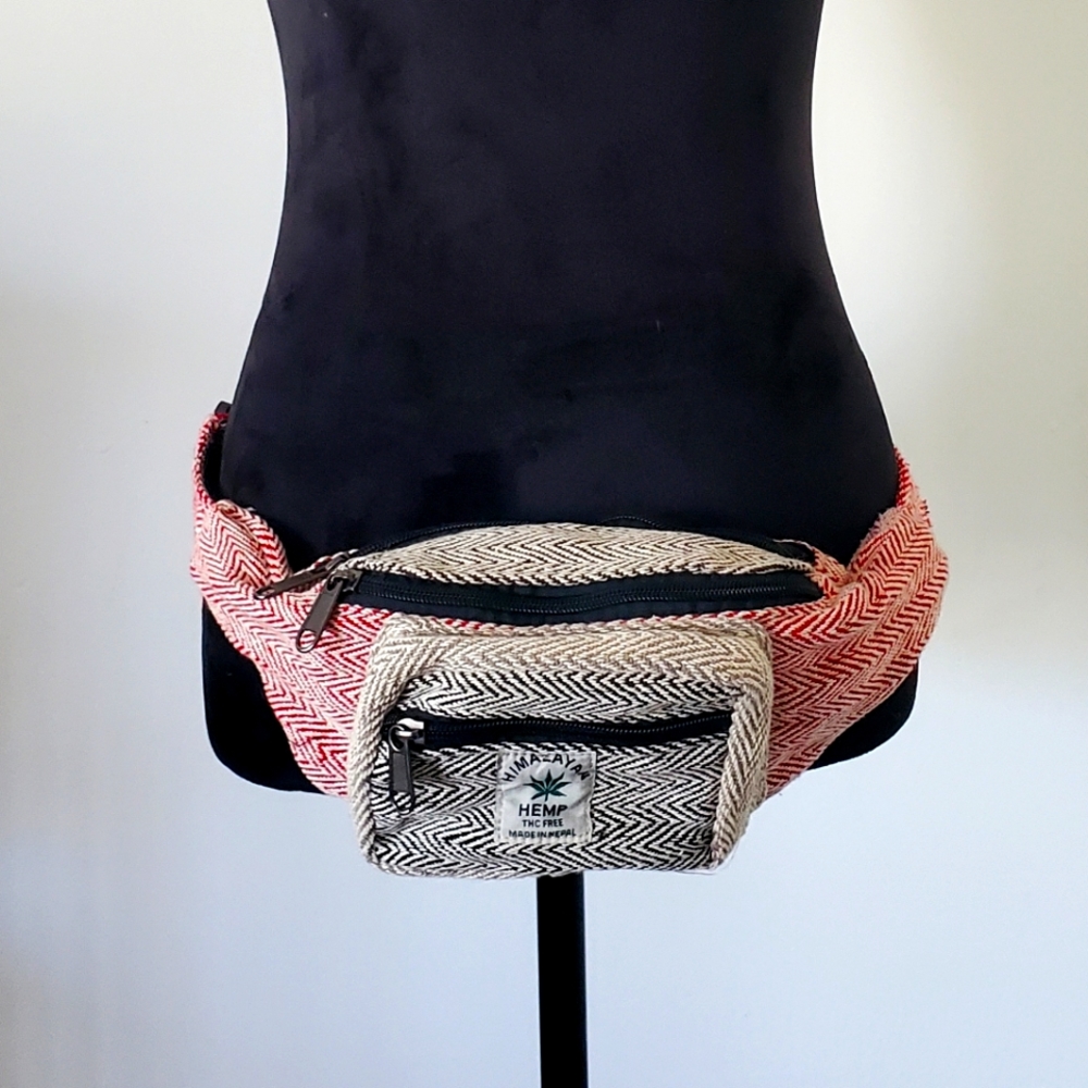 Nwot handmade hemp cotton boho fannypack